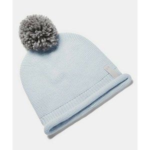 Under Armour Halo Gray Coldgear Roll Out Pom Knit